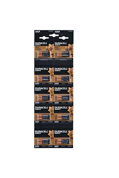 Duracell Alkalin 1.5 Volt AAA 20’li İnce Kalem Pil LR03/MN2400
