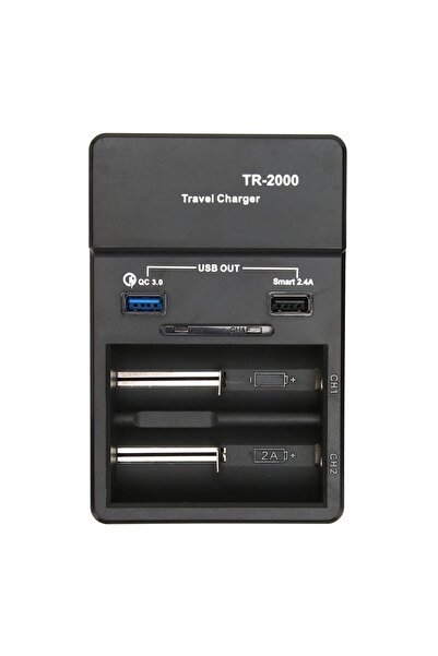 liitokala TR-2000 Universal AA-AAA-18650-14500-123A Akıllı İkili Pil Şarj Cihazı