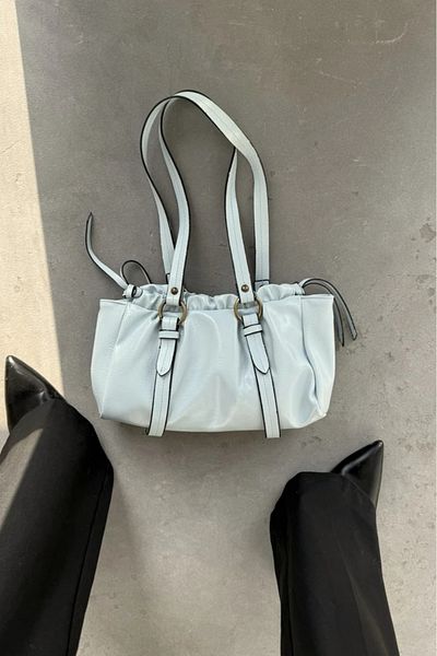 LEONAS Geantă Baguette Vintage pentru femei Misha Blue