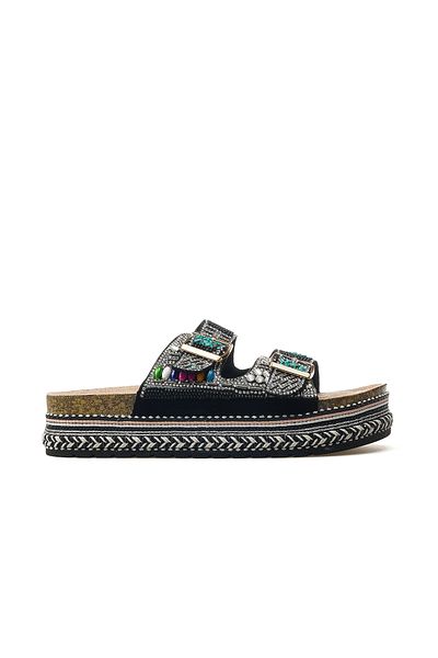 Guja Women's Stone Detailed Daily Slippers 25Y 25Y103 Z Black