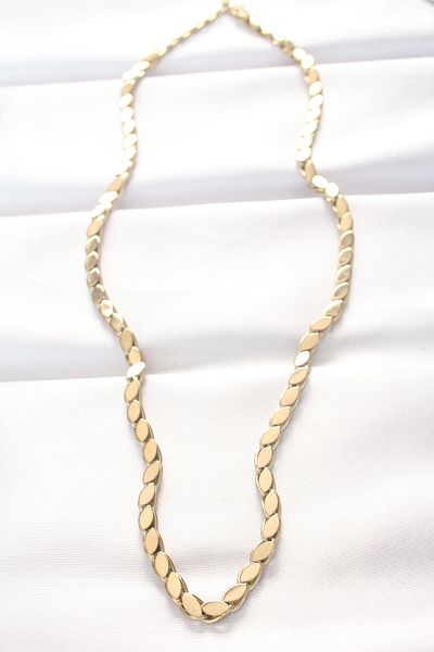 Skygo 316L Steel Gold Color Barley Design Necklace - Tj-Bko8531