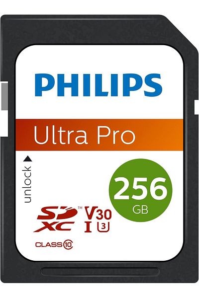Philips 256Gb Sd Card |   Ultra Pro |   V30 – Uhs-I U3 – 4K Performance