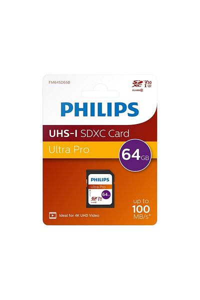 Philips 64Gb Sd Card |   Ultra Pro |   V30 – Uhs-I U3 – 4K Performance