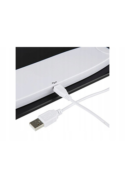 varioshop VarioShop® Bathroom Scale, Rechargeable, 180kg, Bluetooth, LCD Display, Black