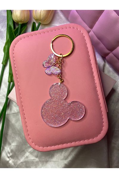 TATLIŞ Handmade Epoxy Glitter Mickey Concept Keychain/Gift Bag Ornament