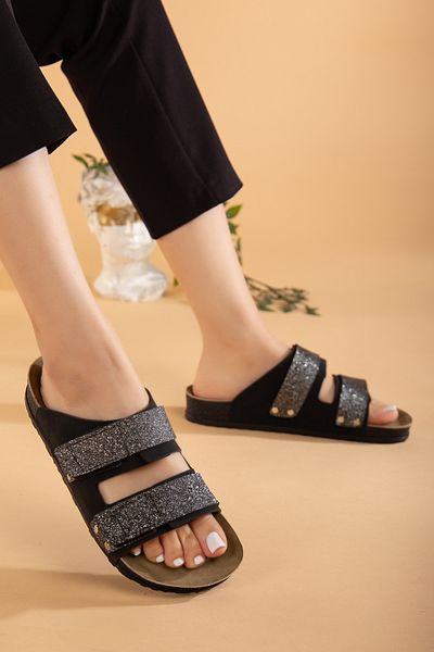 uway Women's Comfort Flexible Adjustable Diamond Velcro Stylish Anatomical Comfortable Daily Sandals Slippers