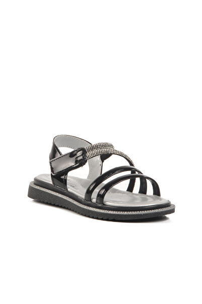 AYK'S Crna lakirana koža Ortopedsko devojčica Sandale 25T103 P