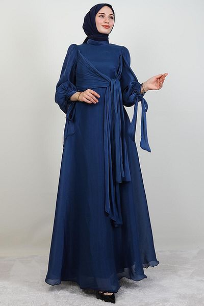 GİYZAMİLA Φόρεμα Sümbül Hijab Navy Blue