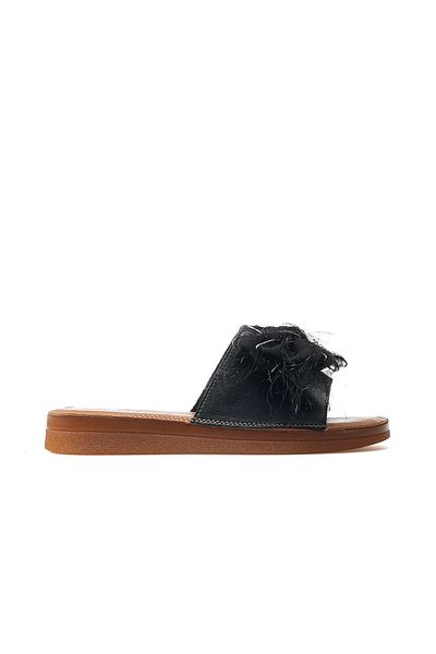 Guja Women's Bow Daily Slippers 25Y 25Y397-5 Z Black Glitter