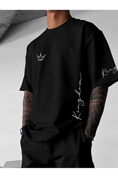 bellanova Ανδρικό μπλουζάκι Oversize – Kingdom Crown Pattern