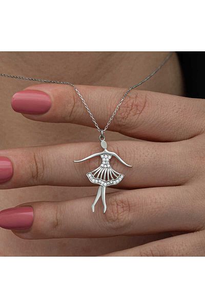 Emperium Silver Ballerina Women's Necklace