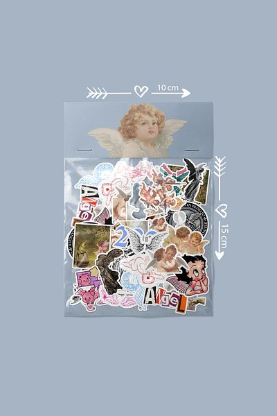 dadi ramba Angel (Înger)- Bullet Journal - Agenda - Planificator - Caiet - Autocolant pentru laptop - Pachet de autocolante