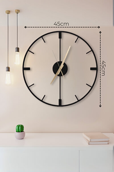 Metalium Concept Dekoratif Siyah Metal Duvar Saati 45x45cm [1230-45x45]