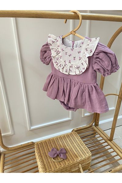 Lolidenss Lilac Muslin Romper