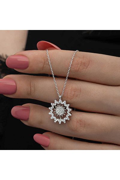 Emperium Silver Sun Women's Necklace