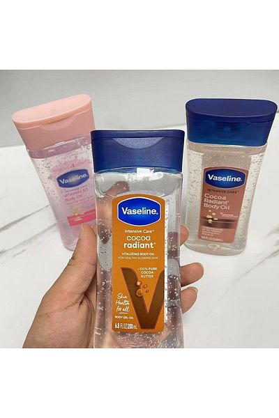 Vaseline Body Oil Vitamin B3 Cocoa Radiant Vitalizing Body Gel Oil 200ml 6.8oz