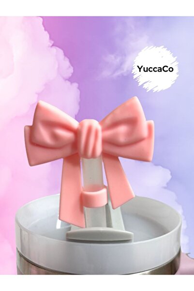 YuccaCo Accessorize Your Life Kurdele Termos Pipet Kapağı/Pipet Süsü/Kurdelel...