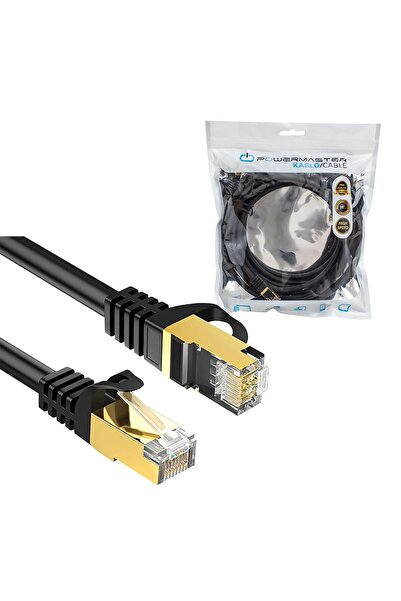 Powermaster Pmcat75 Black Cat7 5 Meter 10Gbps 600Mhz Lan Ethernet Cable - Rj4...