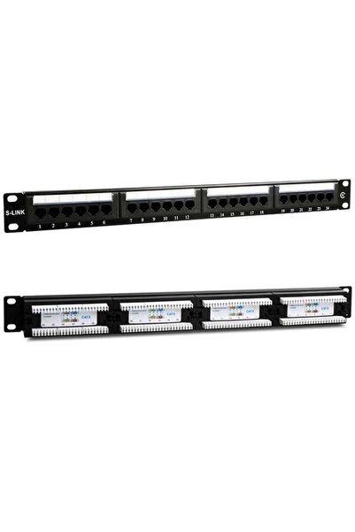S-LINK SL-F624 24’lü FTP Cat6 Patch Panel
