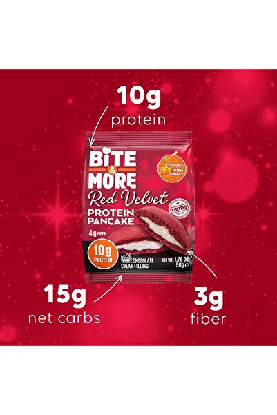 bite & more Protein Pancake Red Velvet 50g x12