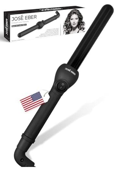 Jose Eber ProStyle 25mm Clipless Hair Curler - Negative Ions Curling Iron - Ceramic Curling Wand