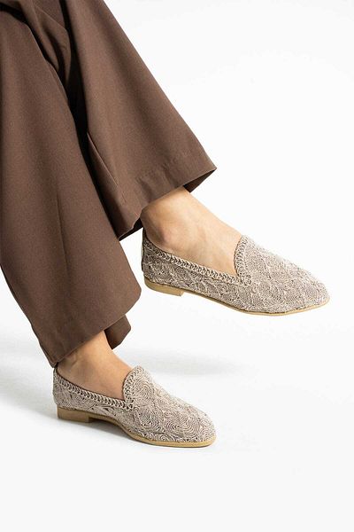 ONEGİYER Women's Ballerinas Comfortable Lightweight Anatomical Orthopedic Daily Shoes Knitwear Ballerinas Home Office Outdoor Shoes