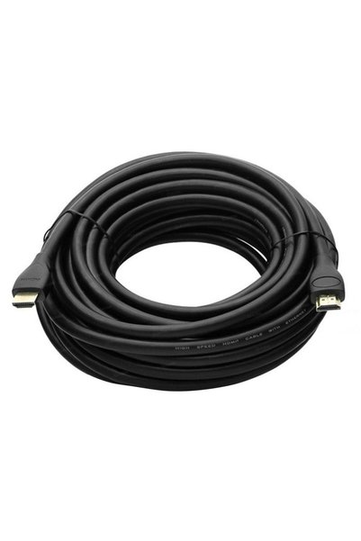 FULLY G-507FF Plastik Düz Siyah 30 Metre Gold Poşetli Hdmi Kablo