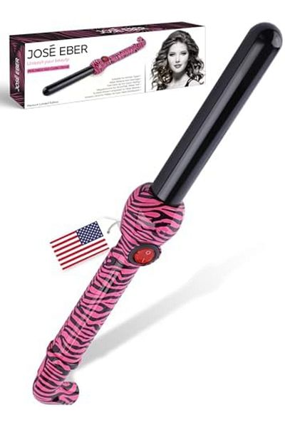 Jose Eber ProStyle 25mm Clipless Curling Iron - Negative Ions Hair Curler - Ceramic Wand for Stunnin