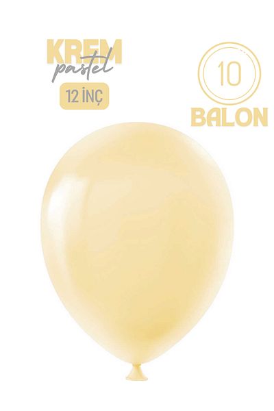 Mielibon 10 Cream Pastel Balloons |   12Inch Promise, Engagement, Baby Shower and Decorative Party Balloons