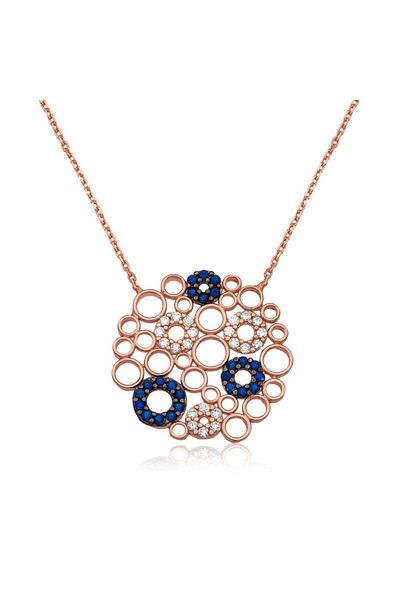 Emperium Silver Mosaic Round Necklace