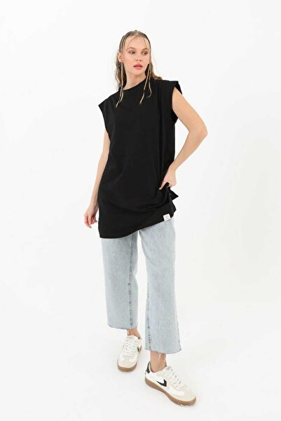 Soul Жіночий ЧОРНИЙ КОЛОР Велосипедний комір Безрукавка з трикотажу 307250