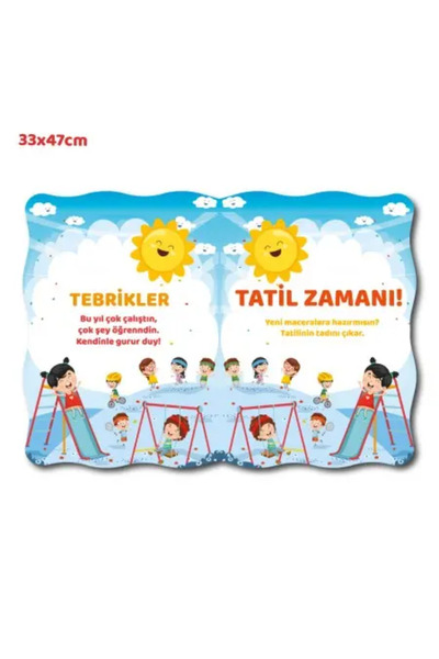 Kitap Bilgini Yayınları Park Themed Certificate Case – Kindergarten & Primary School Development Report File (10 Pieces)