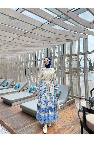 Aryen Floral Patterned Voile Dress