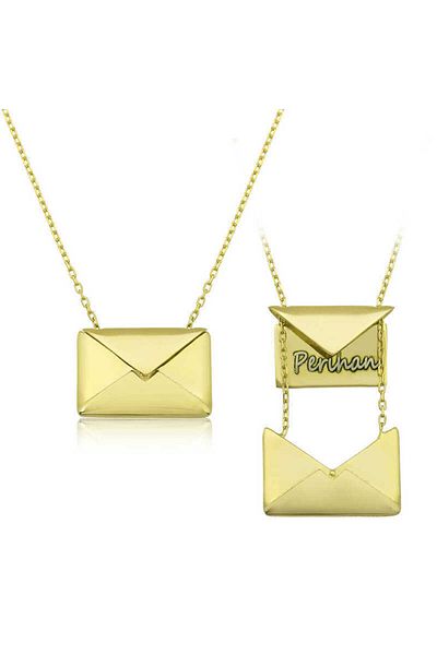 Emperium Silver Gold Sweetheart Letter Necklace