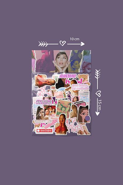 dadi ramba Ariana Grande Bullet Journal - Agenda - Planner - Notebook - Laptop Sticker Decal - Sticker Pack