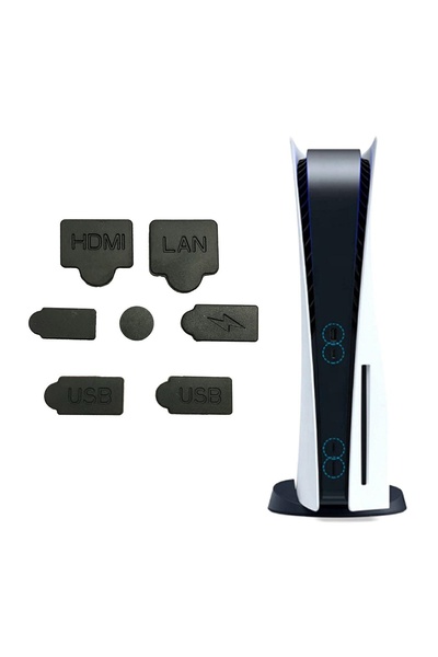 Evelise Set de 7 huse din silicon pentru protejarea porturilor consolei PlayS...