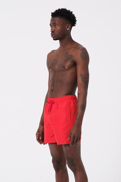 Miami Beach Red Solid Color Standard Size Men's Sea and Pool Shorts Dg-300K