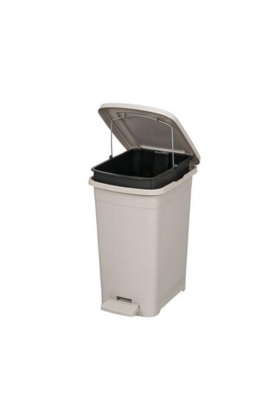 Omnipazar Elf-İ343 Slim Pedal Plastic Trash Can with Inner Bucket 15 Lt