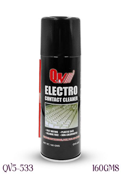 Qv Q&V Electro Contact Cleaner , Fast Drying, Residue Free, Plastic Safe Electrical Spray - QV5-533