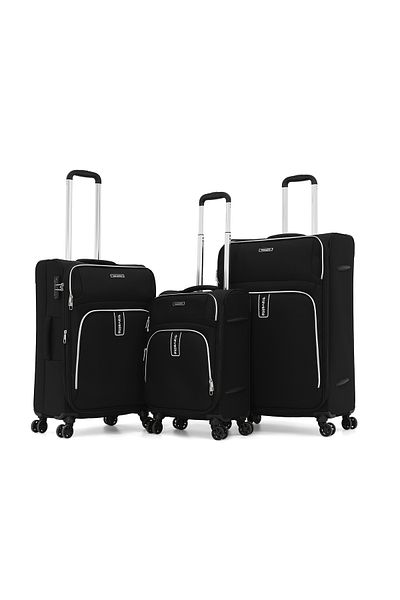 Travelite Softside Luggage 3-Piece Set-Black