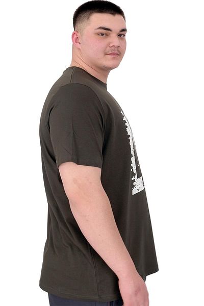 ModeXL Mode XL Large Size Men's T-Shirt Crew Neck Los Angeles U25006 Khaki