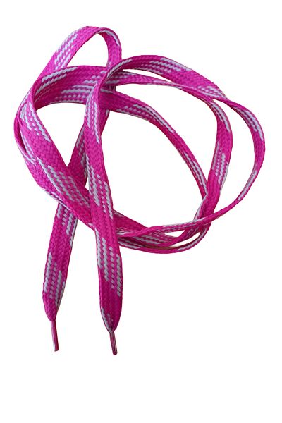 efmues Pink Color Shoelaces 1 Pair of Flat Shoelaces 140 cm