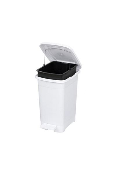 Omnipazar Elf-İ343 Slim Pedal Plastic Trash Can with Inner Bucket 15 Lt