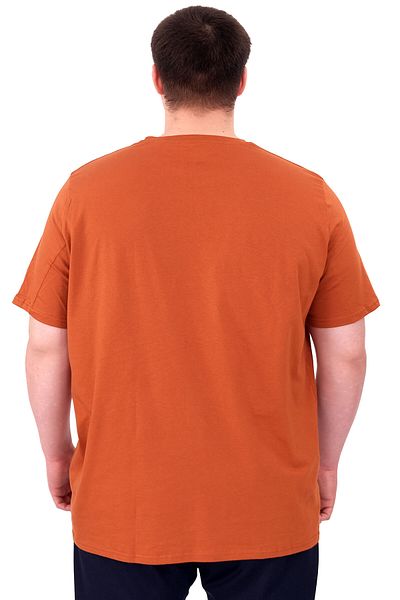 ModeXL Mode XL Large Size Men's T-Shirt Crew Neck Optimistic U25028 Cinnamon