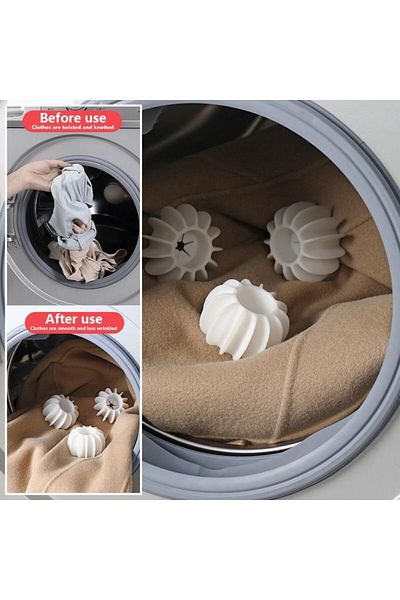 Evelise Set Of 4 Reusable Magicball Balls For The Washing Machine, Prevents Tangling And Dries Clothe