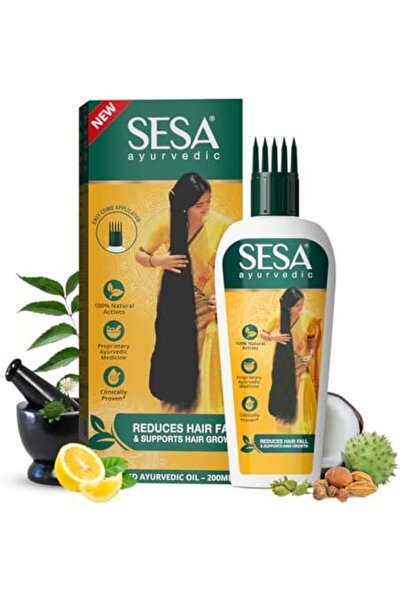 SESA زيت الشعر الأيورفيدي، يمنع تساقط الشعر، يدعم نموه، 200 مل