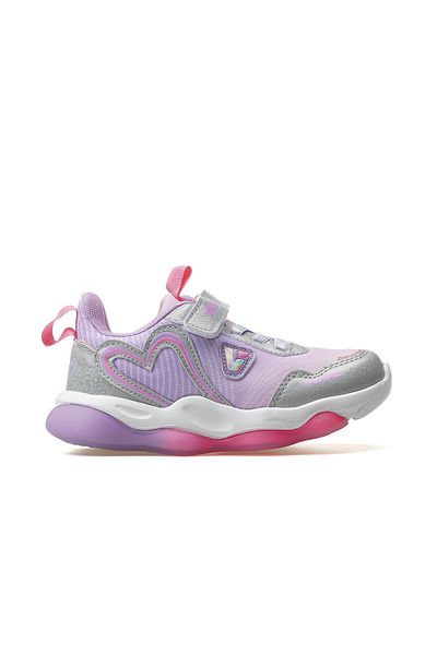 Vicco Heart Girl's Lighted Lightweight Sneaker Sports Shoes 25Y 346.215 Pk Lilac