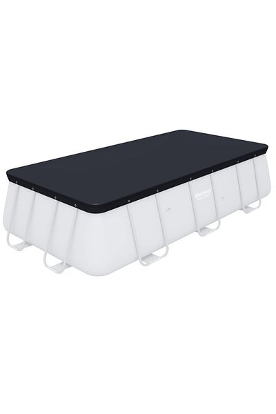 BESTWAY Swimming Pool Cover For Power Steel Rectangular Pools, Black