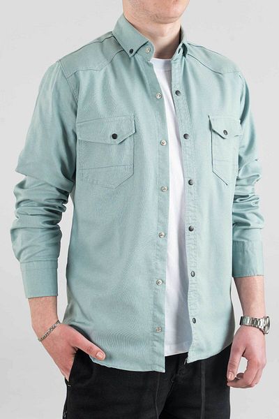 bombe Ανδρικό τζιν πουκάμισο Slim Fit