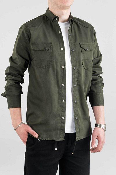 bombe Ανδρικό τζιν πουκάμισο Slim Fit
